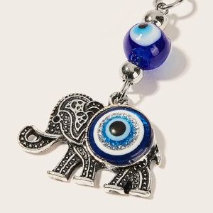 Metal Elephant Eye Pendant keychain